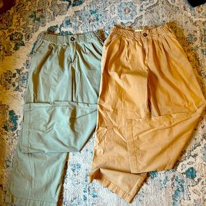 2 Pairs of Loft Petite Pull On Palazzo Pants